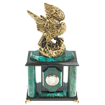 Часы настольные из натурального камня с декором в виде орла Eagle Stone Clock варинант исполнения - 5 | Loft Concept в Челябинске