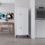 Комод белый с 4-мя дверцами на металлических ножках SPARK MULTIPURPOSE CABINET WHITE варинант исполнения - 10 | Loft Concept в Челябинске