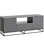 ТВ-тумба цвета графит с  2-мя дверцами и ящиком Strict Lines варинант исполнения - 1 | Loft Concept в Челябинске