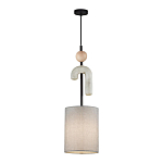 Подвесной светильник с серым тканевым плафоном Flourish варинант исполнения - 2 | Loft Concept в Челябинске