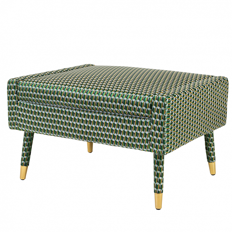 BALHAM FOOTSTOOL Пуф Зеленый Золотой BALHAM FOOTSTOOL Пуф Зеленый Золотой в Челябинске | Loft Concept