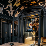 Обои ручная роспись в стиле Арт-деко Symphony Original colourway on Flint silk dupion варинант исполнения - 4 | Loft Concept в Челябинске