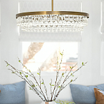 Люстра круглая с подвесками в форме стеклянных капель Glass Rain варинант исполнения - 6 | Loft Concept в Челябинске