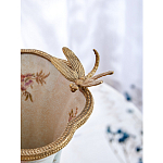 Ваза голубого цвета из фарфора с цветочным рисунком и бронзовой стрекозой Blue Garden варинант исполнения - 8 | Loft Concept в Челябинске