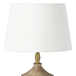 Настольная лампа деревянная с белым абажуром Wooden Table Lamp варинант исполнения - 5 | Loft Concept в Челябинске