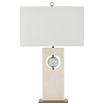 Настольная лампа из мрамора с тканевым прямоугольным абажуром Eternity варинант исполнения - 5 | Loft Concept в Челябинске