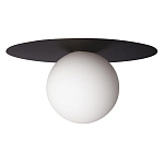 Потолочный светильник с белым шарообразным плафоном и черным круглым основанием Matisse варинант исполнения - 2 | Loft Concept в Челябинске