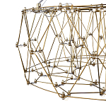 Люстра с тонкой металлической конструкцией цвета золото Quasar варинант исполнения - 5 | Loft Concept в Челябинске