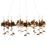 Люстра с каркасом в виде цветков розы и тканевыми абажурами Flowers and Fox Roses варинант исполнения - 3 | Loft Concept в Челябинске