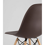 Пластиковый стул на ножках из массива бука Eames Brown варинант исполнения - 3 | Loft Concept в Челябинске