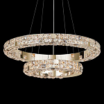 Люстра из 2-х колец с мозаичным хрустальным оформлением Sparks of Crystal варинант исполнения - 4 | Loft Concept в Челябинске