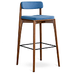 Барный стул из массива ясеня с обивкой из рогожки Elegant Ash варинант исполнения - 1 | Loft Concept в Челябинске