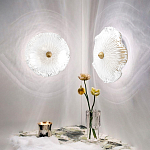 Бра в форме прозрачного стеклянного цветка с рельефной текстурой Textured Glass варинант исполнения - 13 | Loft Concept в Челябинске