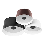 Потолочный светильник с 3-мя цилиндрическими абажурами черного белого и коричневого цвета Urban Dome варинант исполнения - 1 | Loft Concept в Челябинске