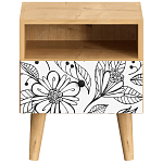 Прикроватная тумба с изображением на ящике Elise Nightstand варинант исполнения - 12 | Loft Concept в Челябинске
