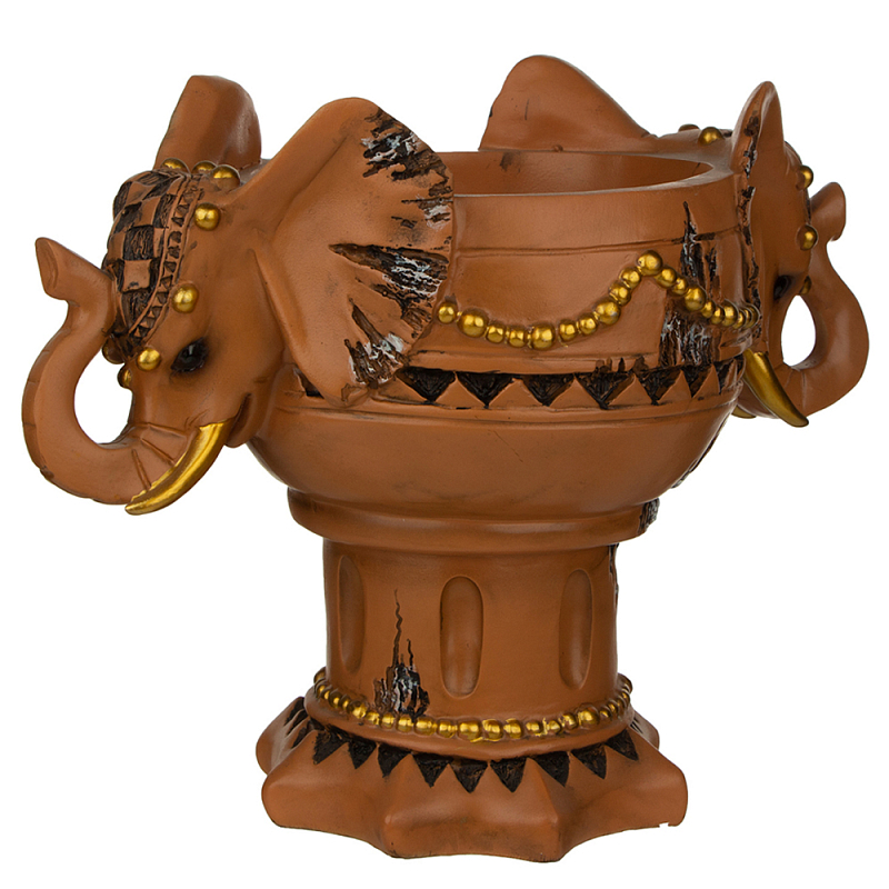 Кашпо Elephant Symbol Коричневый в Челябинске | Loft Concept 