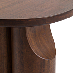 Круглый приставной стол из массива ореха Balu Wooden Side Table варинант исполнения - 4 | Loft Concept в Челябинске