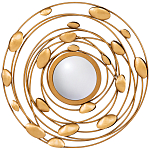 Зеркало в круглой раме украшенной раковинами с жемчугом Pearl in the Gleam варинант исполнения - 1 | Loft Concept в Челябинске