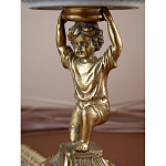 Чаша с цветочным орнаментом на ножке в виде бронзового ангела Eden Garden варинант исполнения - 9 | Loft Concept в Челябинске