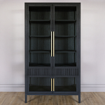 Витрина Primo со стеклянными фасадами и 2 ящиками Черный дуб варинант исполнения - 1 | Loft Concept в Челябинске