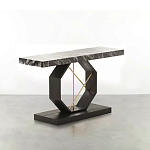 Консоль чёрная с геометрическим основанием Josette варинант исполнения - 1 | Loft Concept в Челябинске