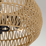 Потолочный светильник с плафоном из плетеного джута и черным каркасом Quoizel варинант исполнения - 6 | Loft Concept в Челябинске