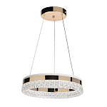 Люстра в виде кольца золотого цвета с прозрачными вставками Radiant Rail варинант исполнения - 2 | Loft Concept в Челябинске