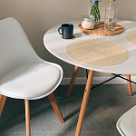 Стул с основой из пластика и мягким сиденьем Arvika White варинант исполнения - 9 | Loft Concept в Челябинске