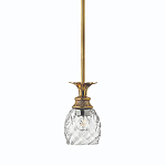 Подвесной светильник цвета латунь с прозрачнымплафоном в форме ананаса Hinkley варинант исполнения - 1 | Loft Concept в Челябинске