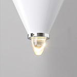 Подвесной светильник светодиодный в виде ряда белых металлических конусов  Herringbone варинант исполнения - 7 | Loft Concept в Челябинске