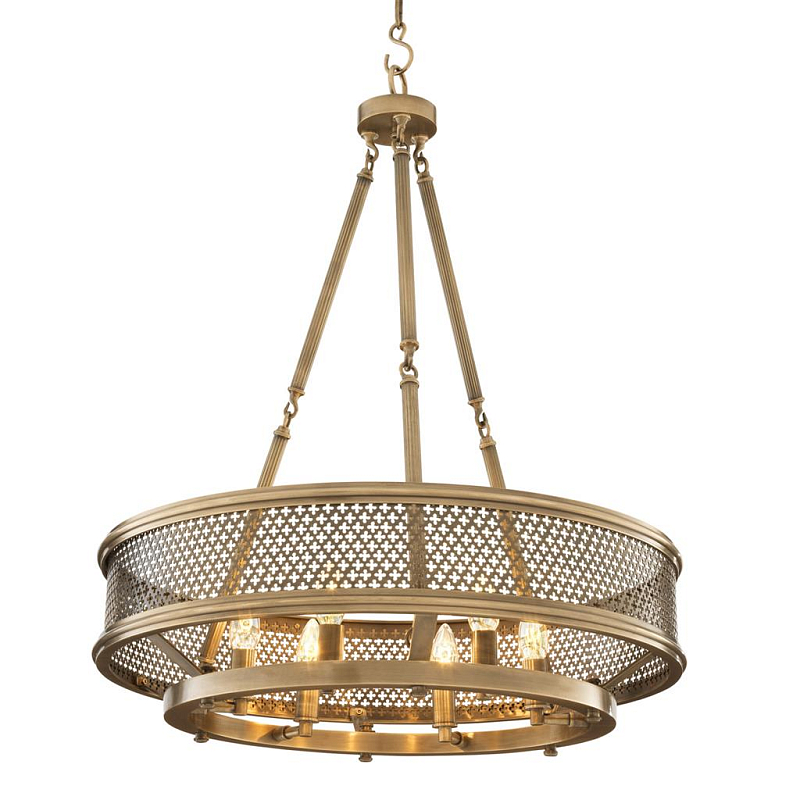 Люстра Eichholtz Chandelier Savoie Латунь Античная полированная в Челябинске | Loft Concept 