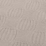 Плед из хлопка рельефной вязки бежево-серого цвета Waffle Comfort варинант исполнения - 3 | Loft Concept в Челябинске