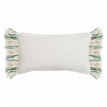 Чехол на подушку мятного цвета с бахромой и объемным узором Ethnic mix варинант исполнения - 4 | Loft Concept в Челябинске