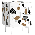 Тумба белая с рисунком Short Graph варинант исполнения - 1 | Loft Concept в Челябинске