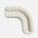 Диван Limoges полукруглой формы с обивкой букле молочного цвета варинант исполнения - 2 | Loft Concept в Челябинске