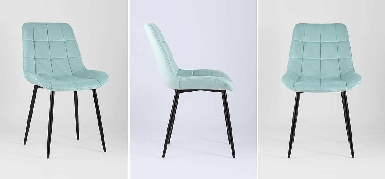 Стул NANCY Chair Светло-Голубой Велюр Стул NANCY Chair Светло-Голубой Велюр - Loft-Concept в Челябинске
