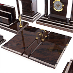 Настольный письменный набор из природного камня обсидиана с декором в виде орла Golden Eagle варинант исполнения - 3 | Loft Concept в Челябинске