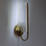 Бра с изогнутым рельефным плафоном Textured Glass варинант исполнения - 2 | Loft Concept в Челябинске