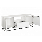ТВ-тумба белая с  2-мя дверцами и ящиком Strict Lines варинант исполнения - 3 | Loft Concept в Челябинске