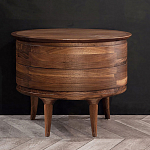 Прикроватный столик из дерева с 2-мя ящиками Moon Walnut Furniture варинант исполнения - 8 | Loft Concept в Челябинске