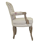 Кресло с изображением сакуры Aubrey Classical Armchair beige flax варинант исполнения - 1 | Loft Concept в Челябинске