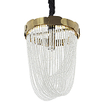 Подвесная люстра с хрустальными подвесками Riche Crystal Metal Chandelier 1 варинант исполнения - 1 | Loft Concept в Челябинске