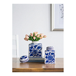 Ваза с крышкой в китайском стиле Oriental Blue & White Ornament Vases варинант исполнения - 5 | Loft Concept в Челябинске