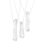 Подвесной светильник белого цвета с 3-мя изогнутыми плафонами Flow Loop варинант исполнения - 1 | Loft Concept в Челябинске