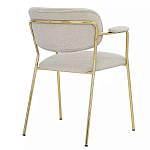 Стул Singer Chair с подлокотниками серый на золотистых ножках варинант исполнения - 3 | Loft Concept в Челябинске