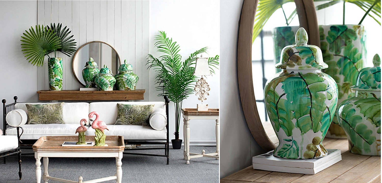 Ваза Vase Green Leaves 43 Ваза Vase Green Leaves 43 - Loft-Concept в Челябинске