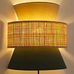 Бра с плетеным декором Bonnie Wicker Green Wall Lamp варинант исполнения - 2 | Loft Concept в Челябинске