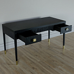 Письменный стол Elsa Dreams Black Шпон дерево с двумя ящиками варинант исполнения - 3 | Loft Concept в Челябинске