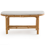 Скамья из ротанга с подушкой Manlio Rattan Bench варинант исполнения - 2 | Loft Concept в Челябинске