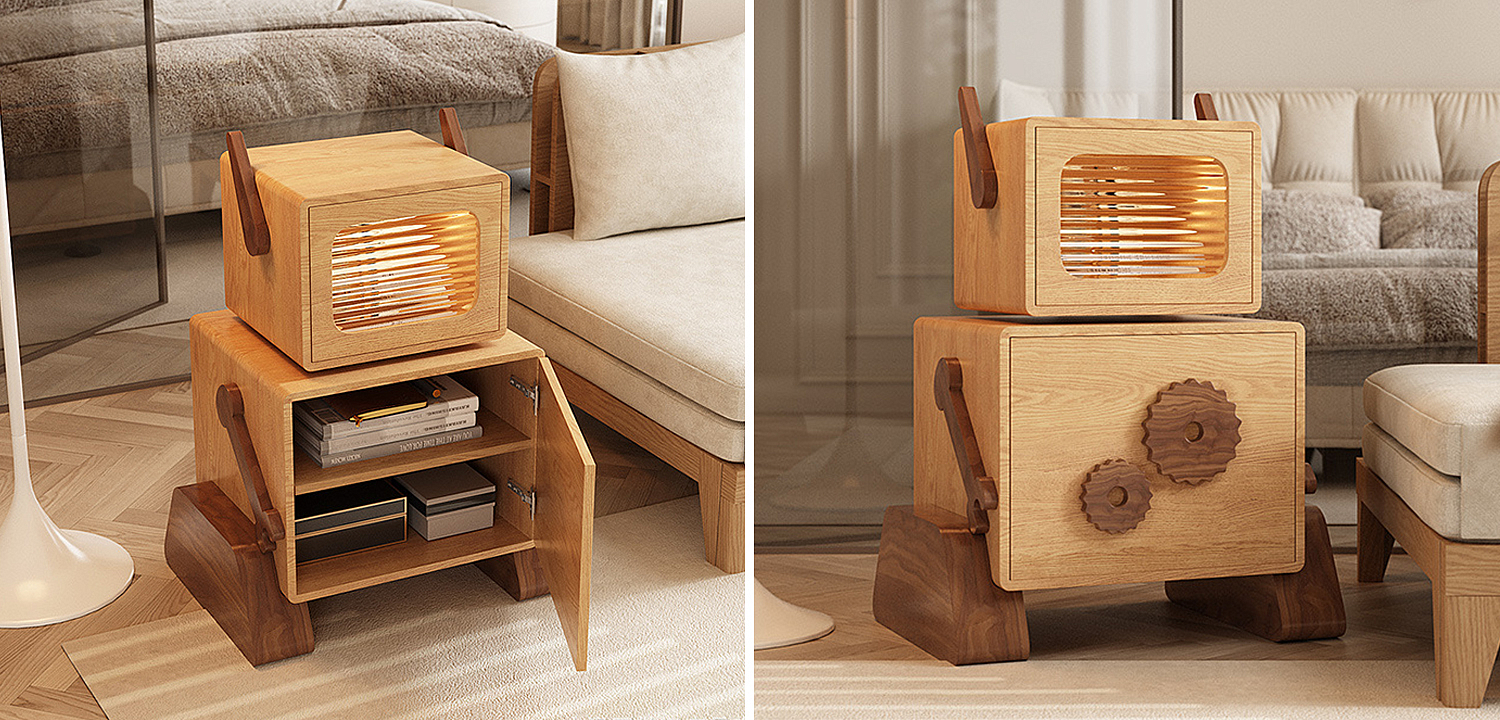 Тумба Wood Robot Nightstand Тумба Wood Robot Nightstand - Loft-Concept в Челябинске
